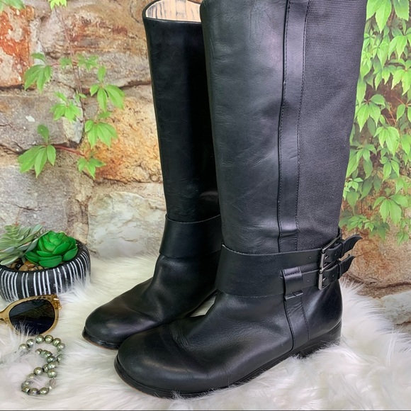 JOE'S Black Leather Riding Boots, 9M - Picture 5 of 14